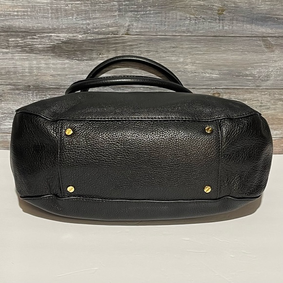 Tory Burch Large Amanda Shoulder Crossbody Handbag Black Leather Gold Hardware - Picture 7 of 16